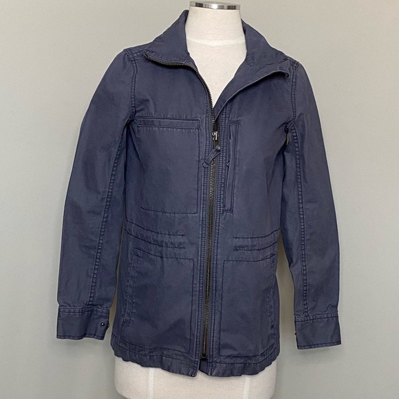 Madewell Fleet Utility Military Zip Jacket in Gray, size XS - Picture 2 of 16